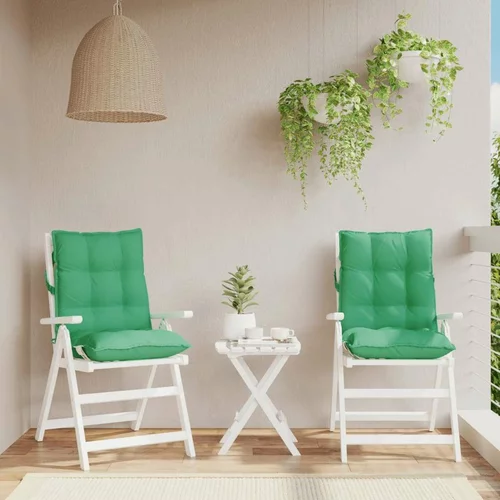  Jastuci za stolice s niskim naslonom 2 kom zeleni od tkanine