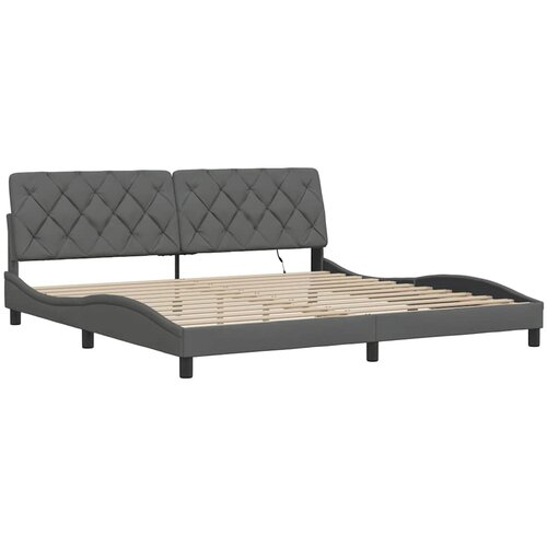  Okvir kreveta s LED-om bez madraca 200x200 cm od tkanine Slike
