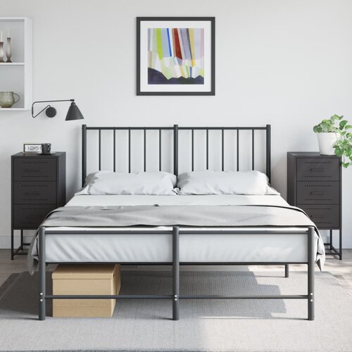 VidaXL Nočna omarica 2 kosa črna 36x39x78 cm jeklo Slike