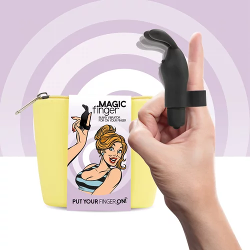 Feelztoys Naprstni vibrator - Magic Finger, črn