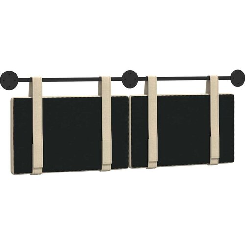  Držeće uzglavlje Zidne Jednobojno Krema 130 x 55 x 5 cm tkanina - Krema 120 cm bez LED svjetla Slike