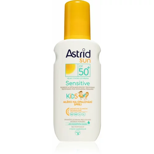 Astrid Sun Sensitive otroški losjon za sončenje v pršilu SPF 50+ 150 ml
