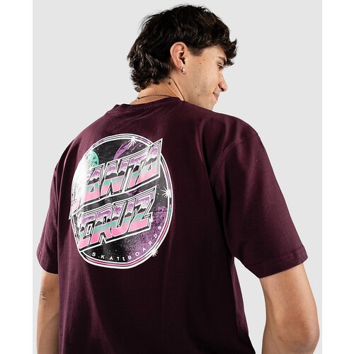 Santa Cruz Chrome Space Dot T-shirt blackcurrant Slike