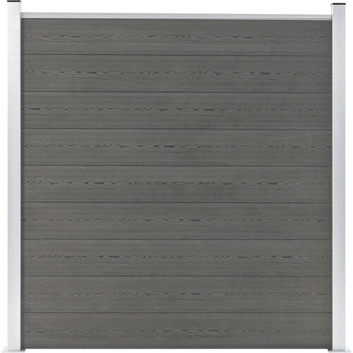 VidaXL vrtna ograda WPC 180 x 186 cm siva Slike