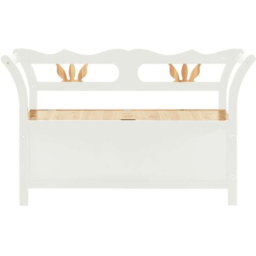  Klupa bijela 107 x 45 x 75 5 cm od masivne jelovine Slike