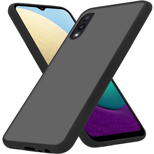 Cadorabo Samsung Galaxy A02/M02 in matirana črna barva - Hibridni za&scaron;čitni ovitek s TPU silikonom v notranjosti in matirano plastično zadnjo stranjo, (20860616) Cene