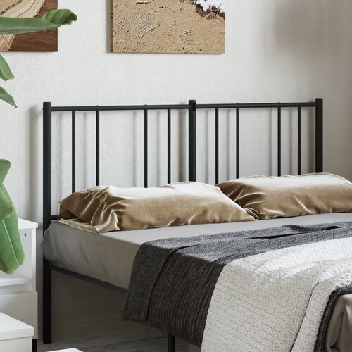 VidaXL Metalno uzglavlje crno 140 cm Slike