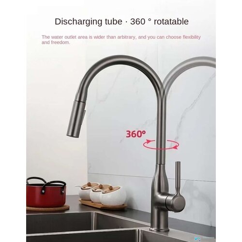 EYN Izvlečna kuhinjska armatura | Pipa KS15174 &amp;mdash; Gunmetal siva Slike