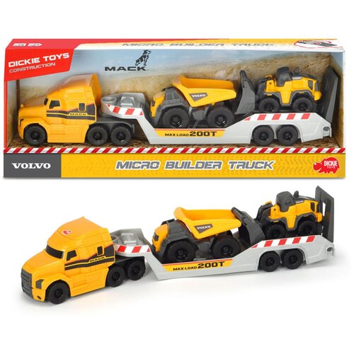 Dickie tovornjak Mack + 2 gradbeni vozili Volvo Cene
