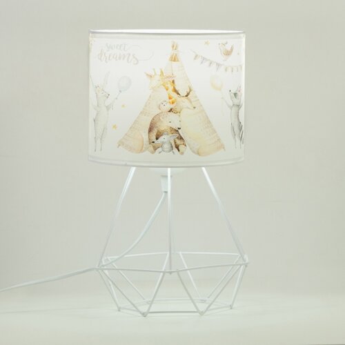  Dečija stona lampa KIDS ROOM 1xE27/60W/230V, prečnik 18 cm, sa motivom životinjica Slike