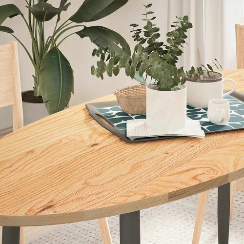 vidaXL Stolna ploča 140x60x2 cm od ovalna masivna hrastovina Cijene