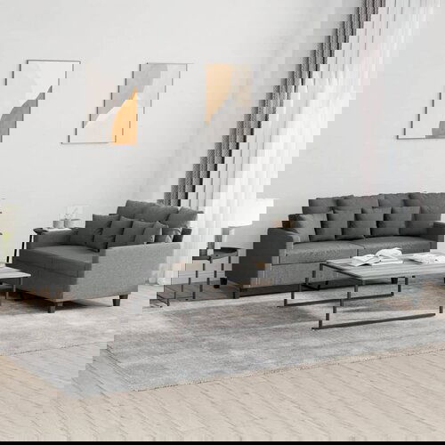 VidaXL 2-dijelni set sofa s jastucima tamnosivi od tkanine Slike