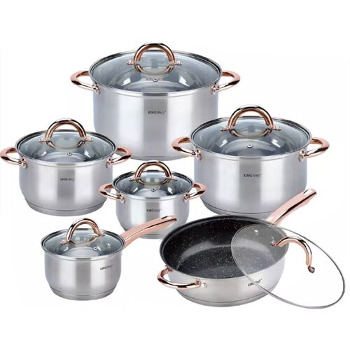 Shumee jekleni lončki 12 element kinghoff rosegold KH-1766, (21384544) Cene
