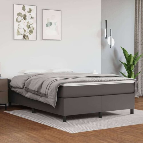  Za krevet s oprugama sivi 140x200 cm od umjetne kože Slike