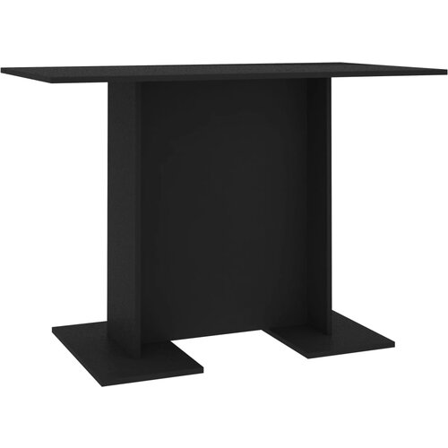 Maison Chic Jedilna miza - Kuhinjska miza - Jedilni stol črna 110x60x75 cm inženirski les, (21714950) Slike