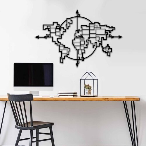 Wallity Zidna dekoracija MT - 012, 74 x 49 cm, Crna Cene