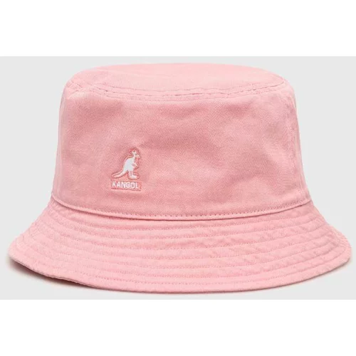 Kangol Bombažni klobuk roza barva