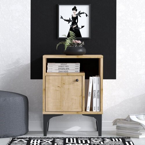 Hanah home Hanah Kućni noćni ormarić Nuno 40x55x35cm Hrast Cene
