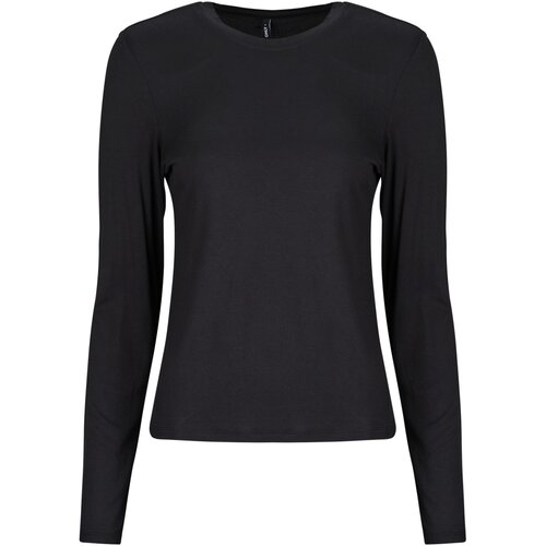 Only ONLBAMBOO L/S O-NECK TOP Crna Slike