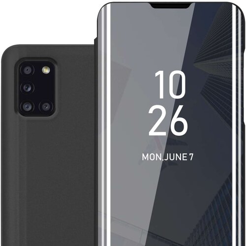 Cadorabo Ohi&scaron;je združljivo z Samsung Galaxy A31 in črni turmalin - Clear View Mirror za&scaron;čitni pokrov s funkcijo stojala 360-stopinjska za&scaron;čita, (20859858) Cene