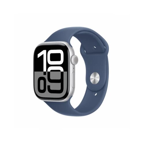 Apple Watch Series 10 GPS 42mm Silver Aluminium Case with Denim Sport Band - M/L&amp;quot; Slike