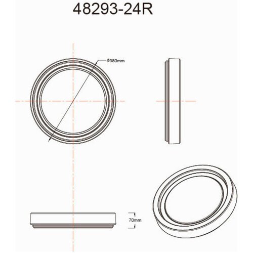 Globo Plafonjera LED 24W 1636lm 4000K 38cm Marcia Slike