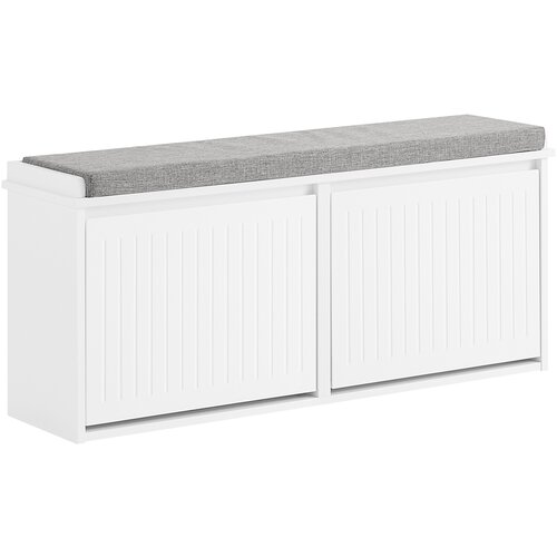 SoBuy klop za čevlje z omaro bela lesena 120 cm, (5000017143) Slike