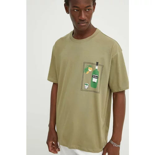 Les Deux Pamučna majica za muškarce, boja: zelena, s tiskom, LDM101174