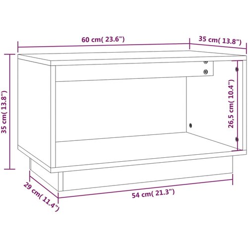  ormarić sivi 60 x 35 x 35 cm od masivne borovine Slike