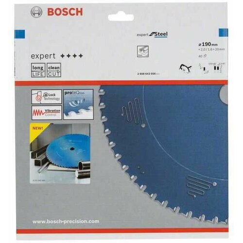 Bosch list kružne testere expert for steel 2608643056/ 190 x 20 x 2/0 mm/ 40 Slike