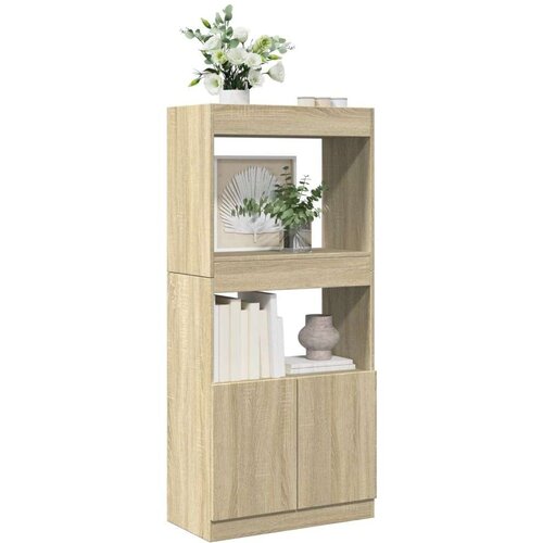 vidaXL Visoka komoda boja hrasta 63x33x140 cm od konstruiranog drva Cijene