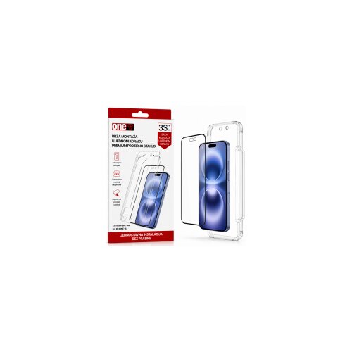  OneS za&amp;scaron;titno staklo sa aplikatorom za iPhone 16 Clear Slike