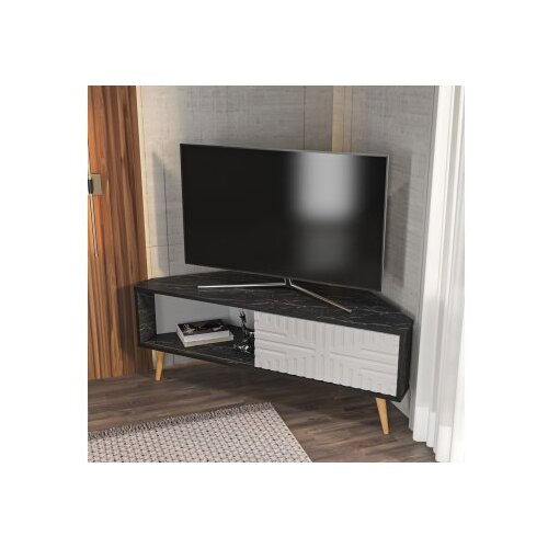 Hanah home tv polica mora black white Slike