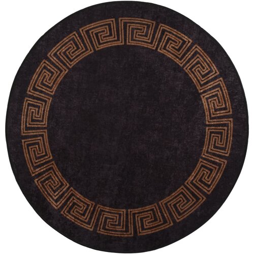 Maison Chic Preproga, Rug pralna črna in zlata &Oslash; 200 cm protizdrsna, (22121482) Cene