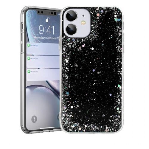 Nillkin silikonski ovitek z ble&amp;scaron;čicami sparkle za samsung galaxy A02s A025 - črn Slike