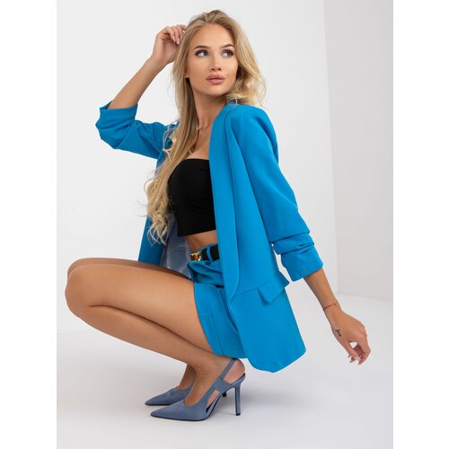 Fashion Hunters Elegant blue set with ruffles on the sleeves Slike