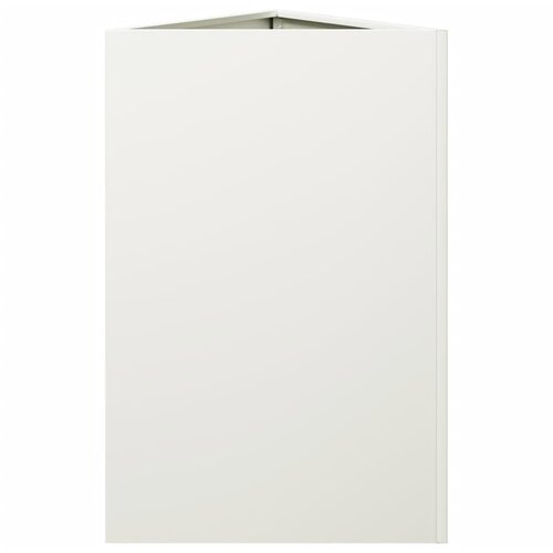  Vrtne sadilice 2 kom bijele trokutaste 50x43x75 cm čelične Slike