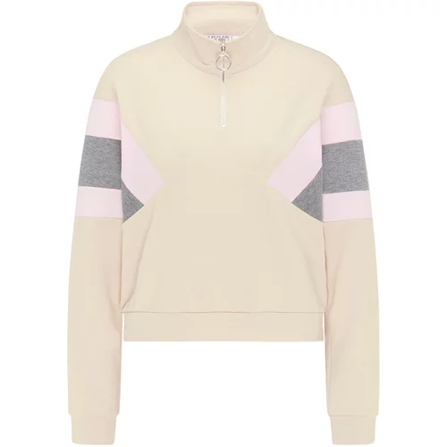 myMo ATHLSR Sportska sweater majica bež / siva / roza