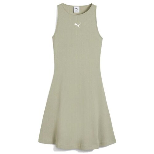 Puma WARDROBE ESS RIBBED DRESS Zelena Cijene