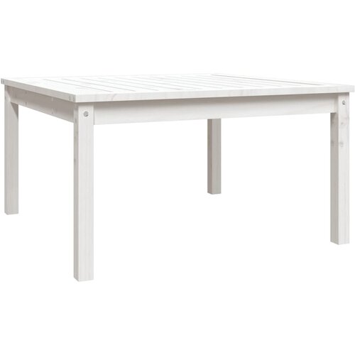  Vrtni stol bijeli 82,5 x 82,5 x 45 cm od masivne borovine Slike