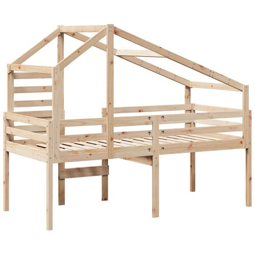  Visoki krevet s krovom 90 x 200 cm od masivne borovine Slike