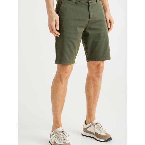 WE Fashion Chino hlače temno zelena Slike