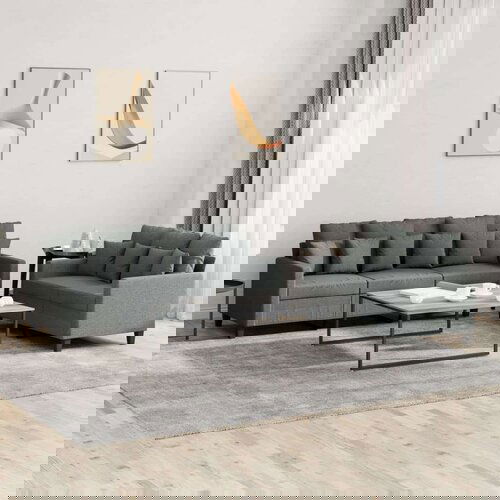  2-dijelni set sofa s jastucima tamnosivi od tkanine Cene