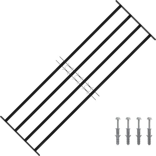  Re&scaron;etka za prozor 175 x 60 cm Čelik s prahom premazan Crna Cijene