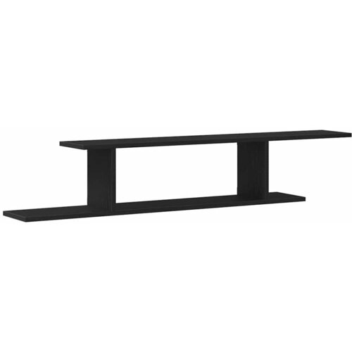  Polica za TV koja se montira na zid Crni hrast 125 x 18 x 23 cm Slike
