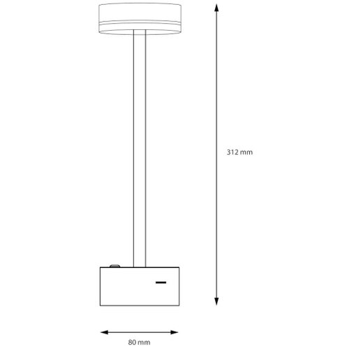  LED prigu&amp;scaron;iva punjiva stona lampa SAM LED/5W/5V 3600 mAh crna/zlatna Slike