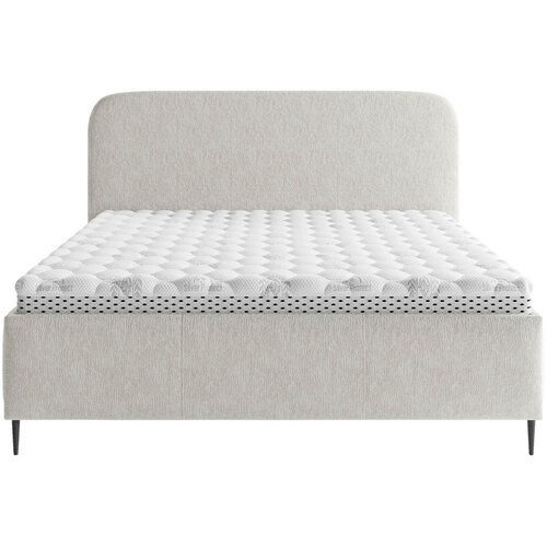 MID.YOU OBLAZINJENA POSTELJA 160 cm x 200 cm , les, tekstil, leseni material bež Slike