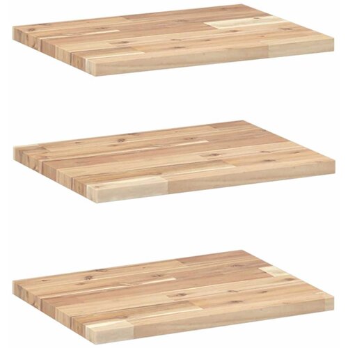 vidaXL Plutajuće police 3 kom 40x30x2 cm Neobrađeno puno drvo akacije - Prirodna 40 x 30 x 2 cm 3 1 Cene