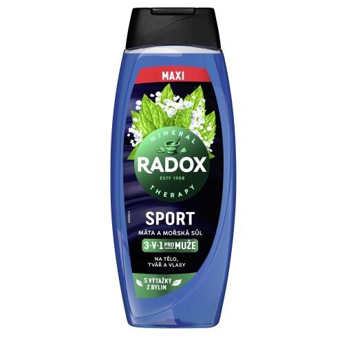 RADOX Sport Mint And Sea Salt 3-in-1 Shower Gel osvežilen gel za prhanje 450 ml za moške Cene