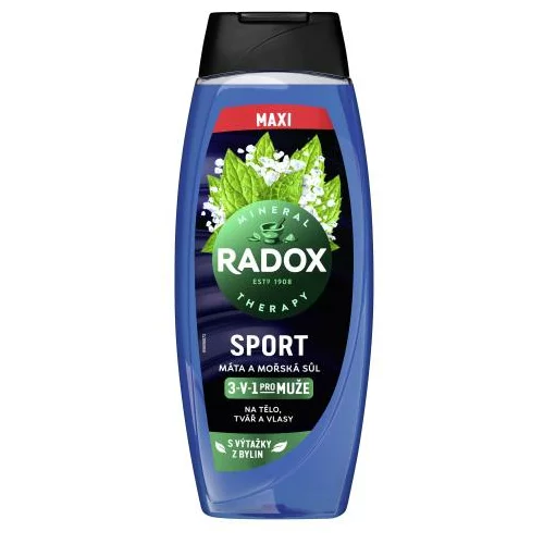 RADOX Sport Mint And Sea Salt 3-in-1 Shower Gel osvežilen gel za prhanje 450 ml za moške